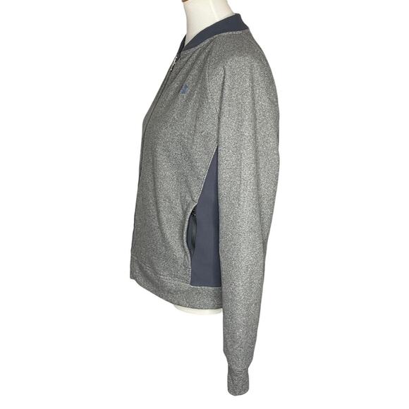 Under Armour Cold Gear Fleece Bomber Jacket Gray Women's Medium Loose Fit Active - Picture 6 of 16